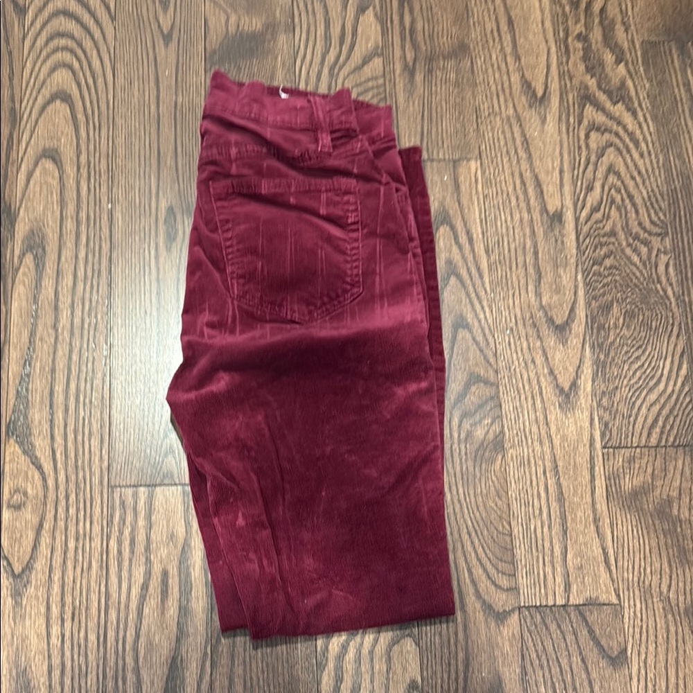 LOFT Burgundy Straight Leg Pants